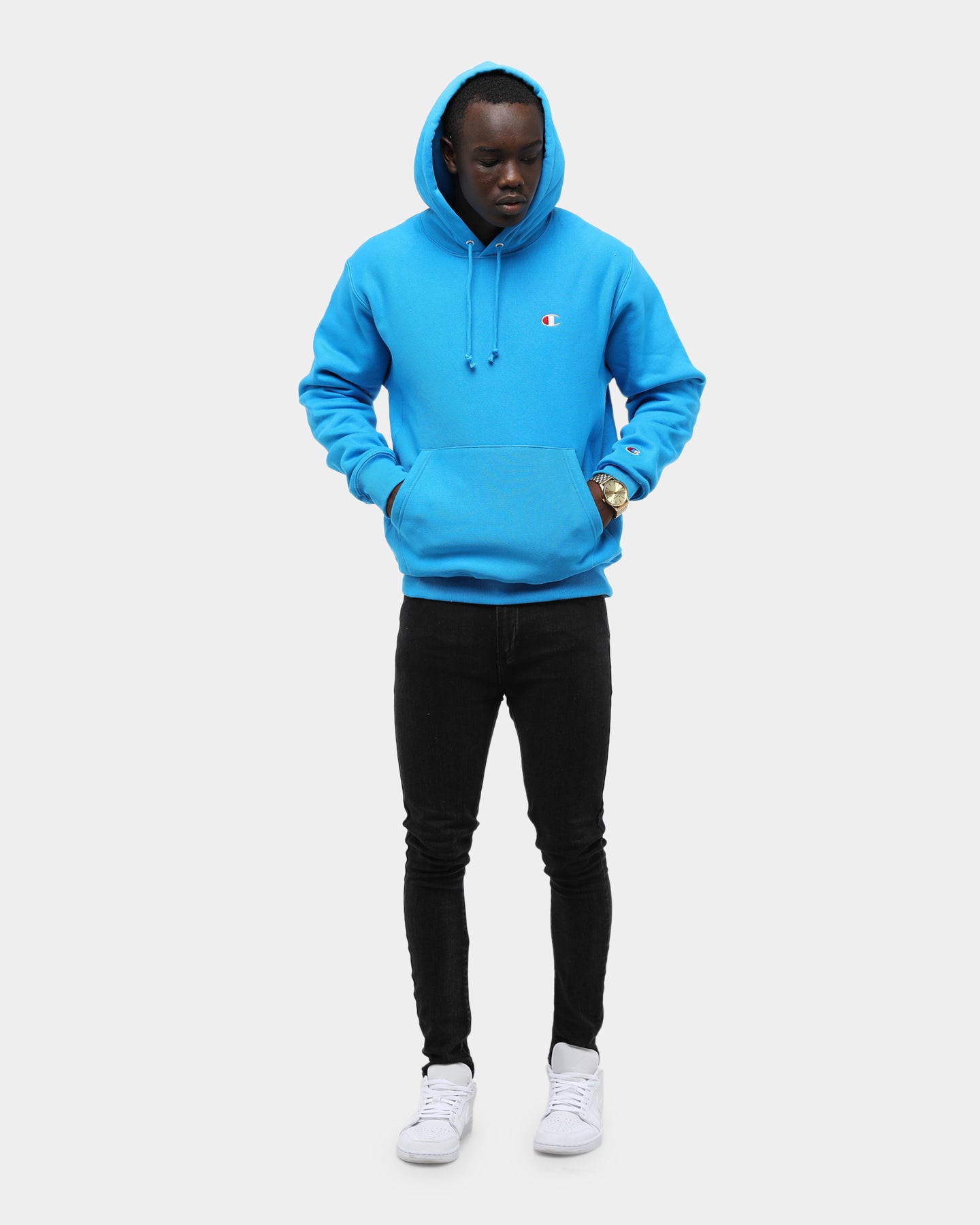 champion deep blue water hoodie