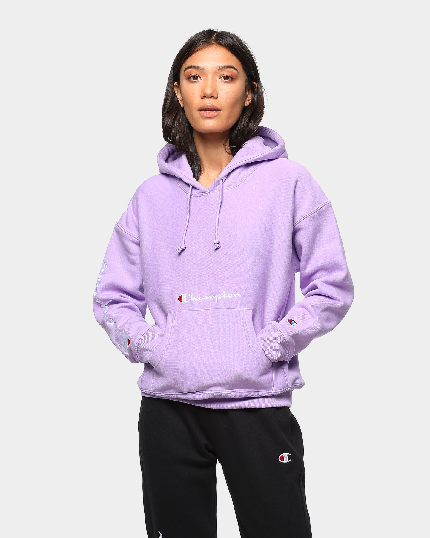 womens purple champion hoodie