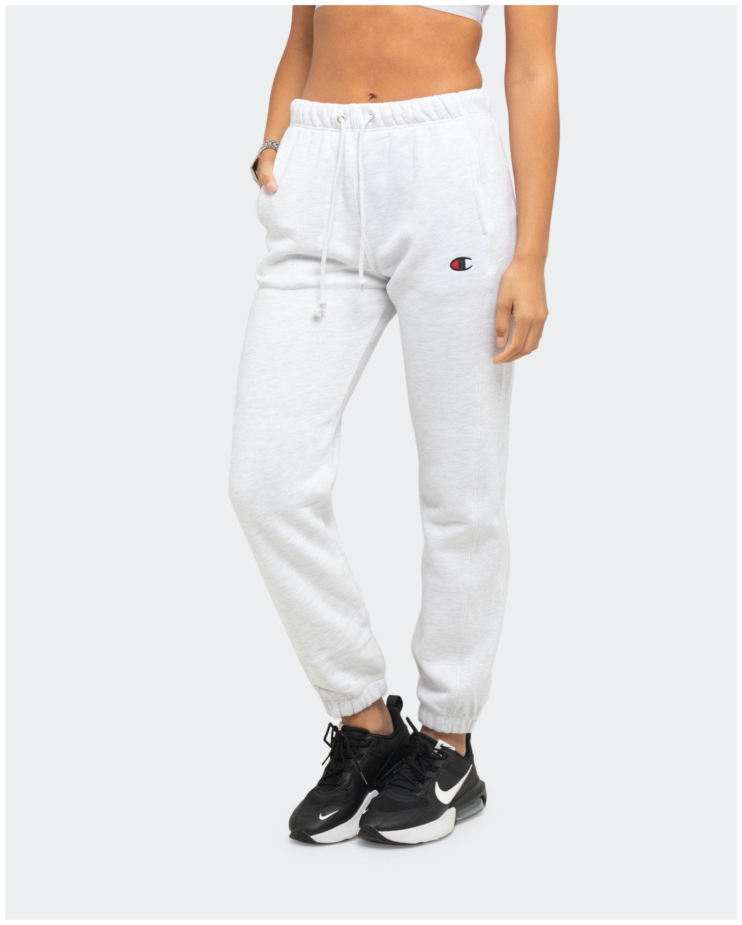 Reverse Weave Graphic Jogger Silver 