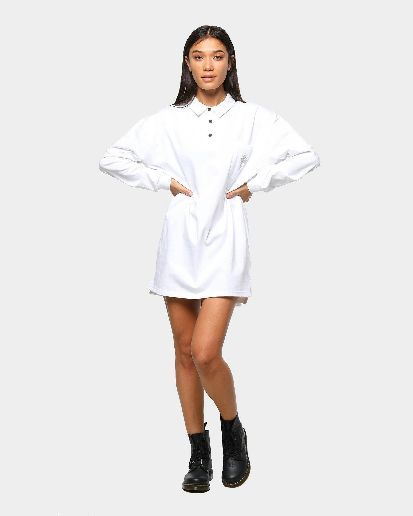 Stussy Women S Wyatt Oversized Rugby Dress White Culture Kings