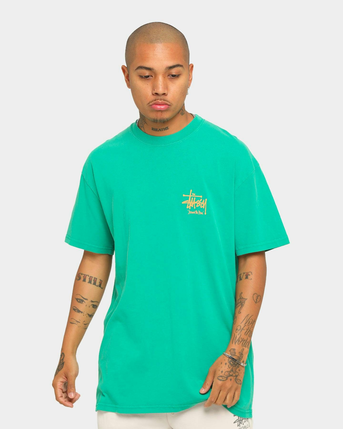 Stussy ITP Lion Short Sleeve T-Shirt Pigment Hunter Green | Culture Kings