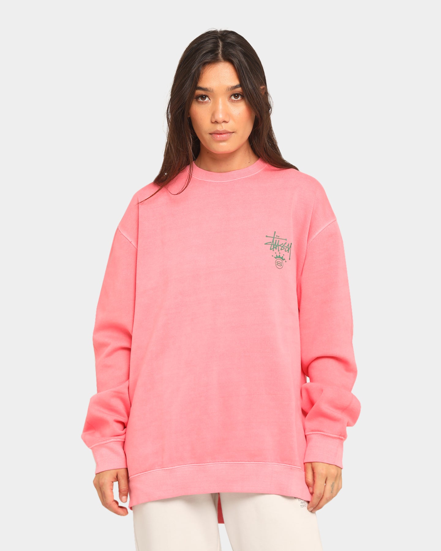 stussy peach hoodie