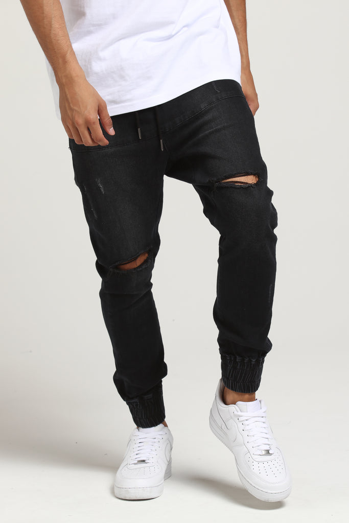 Thing Thing Para Jean White Black Wash