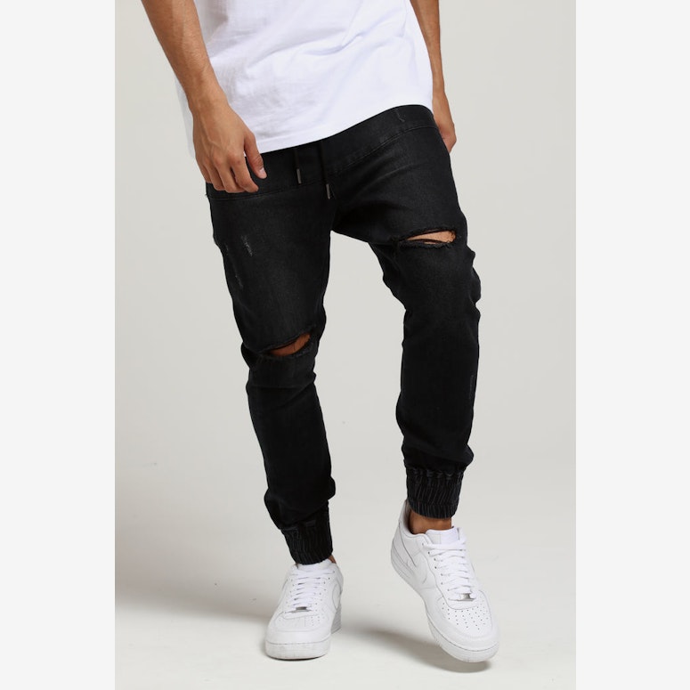 Thing Thing Para Jean White Black Wash