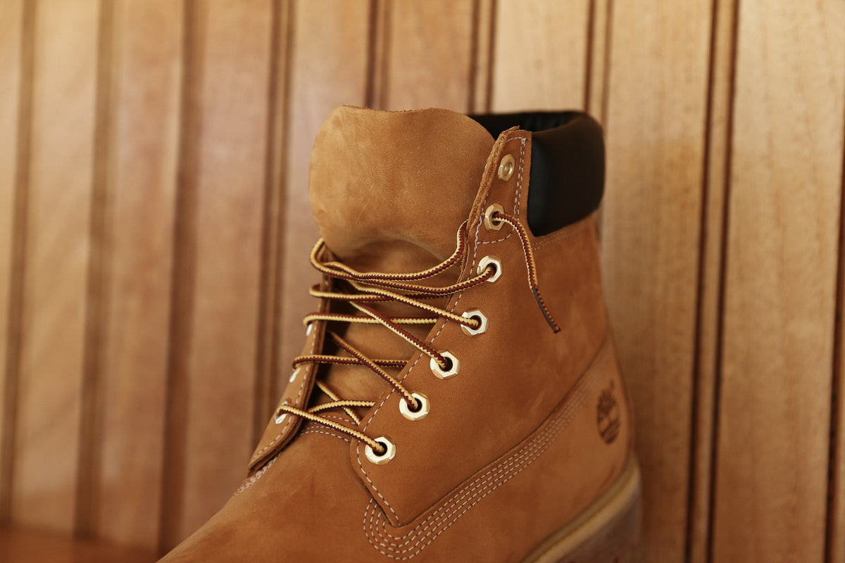 brown leather timbs