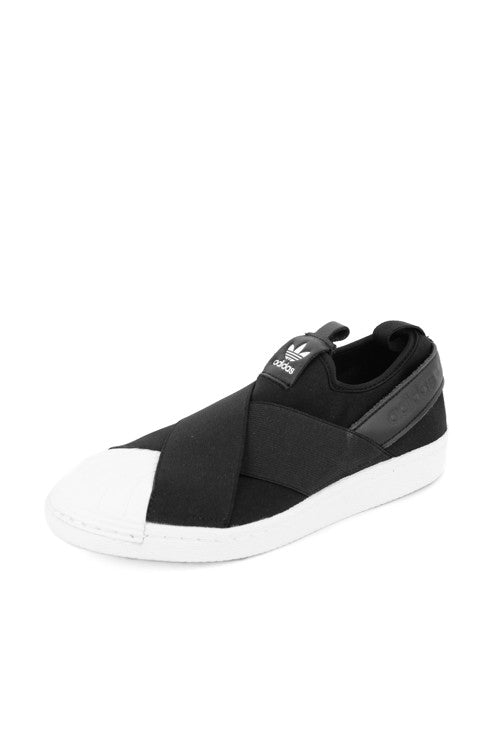 adidas superstar slip on black and white