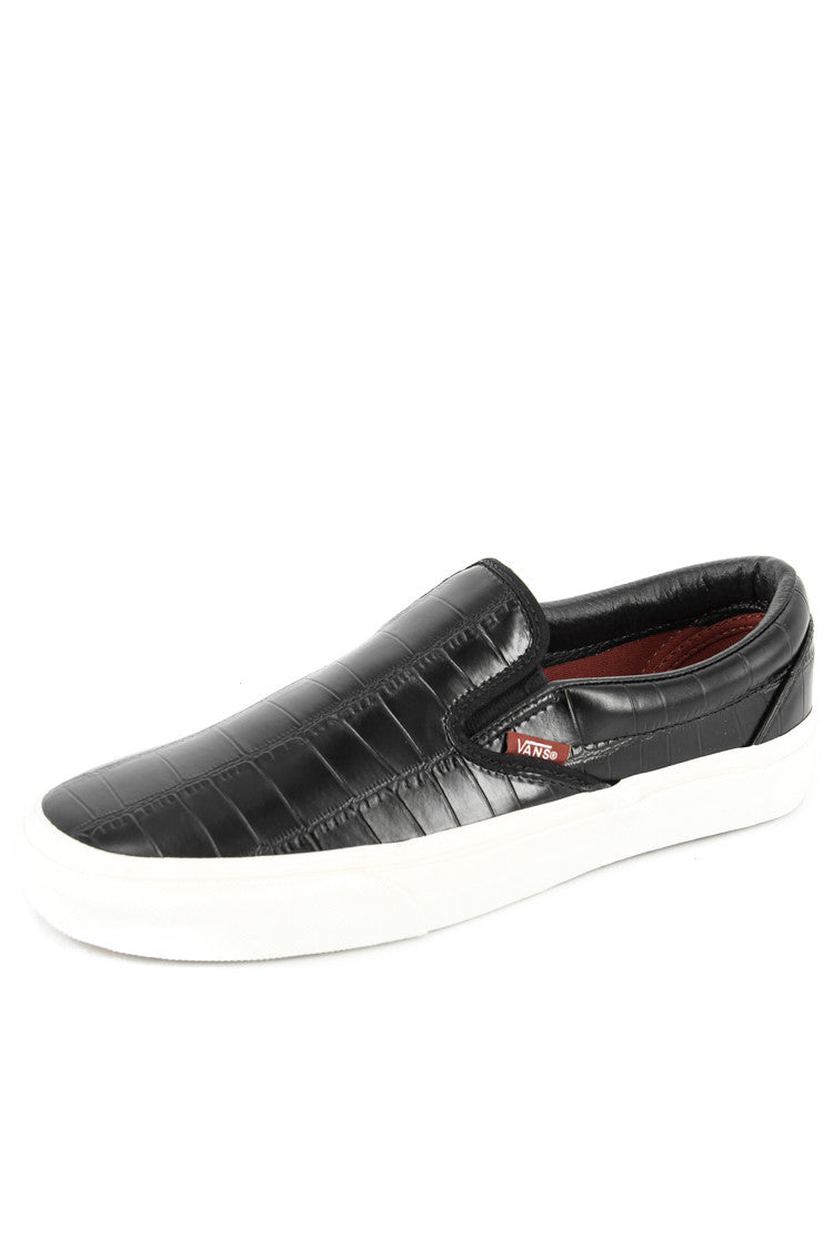 vans slip on croco leather