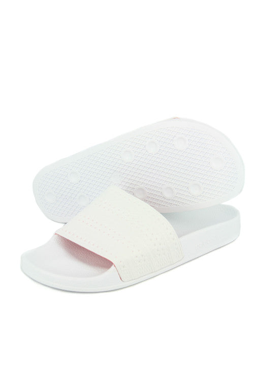 adilette slides white